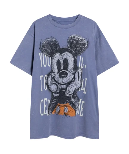 Slate Blue Graphic Mouse T-Shirt