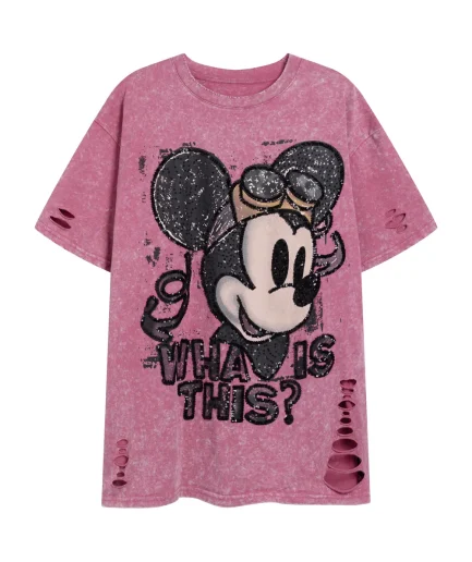 Pink Graphic Mouse T-Shirt